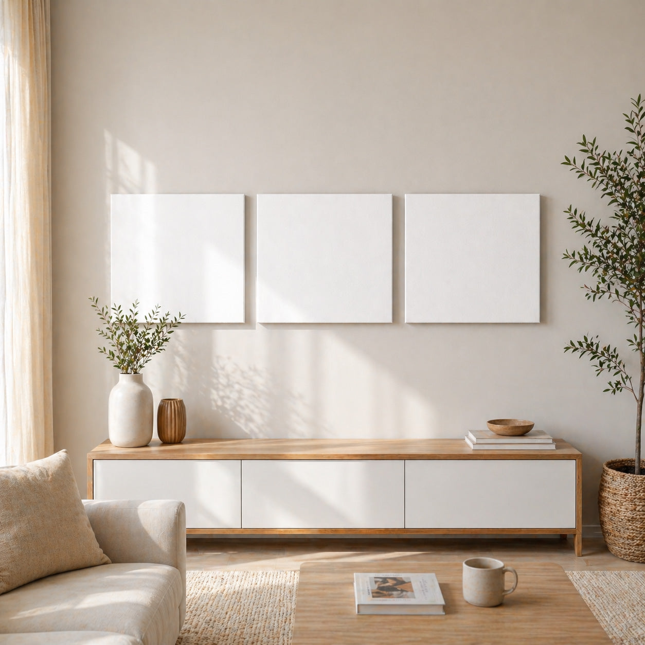 Quadratische Leinwand